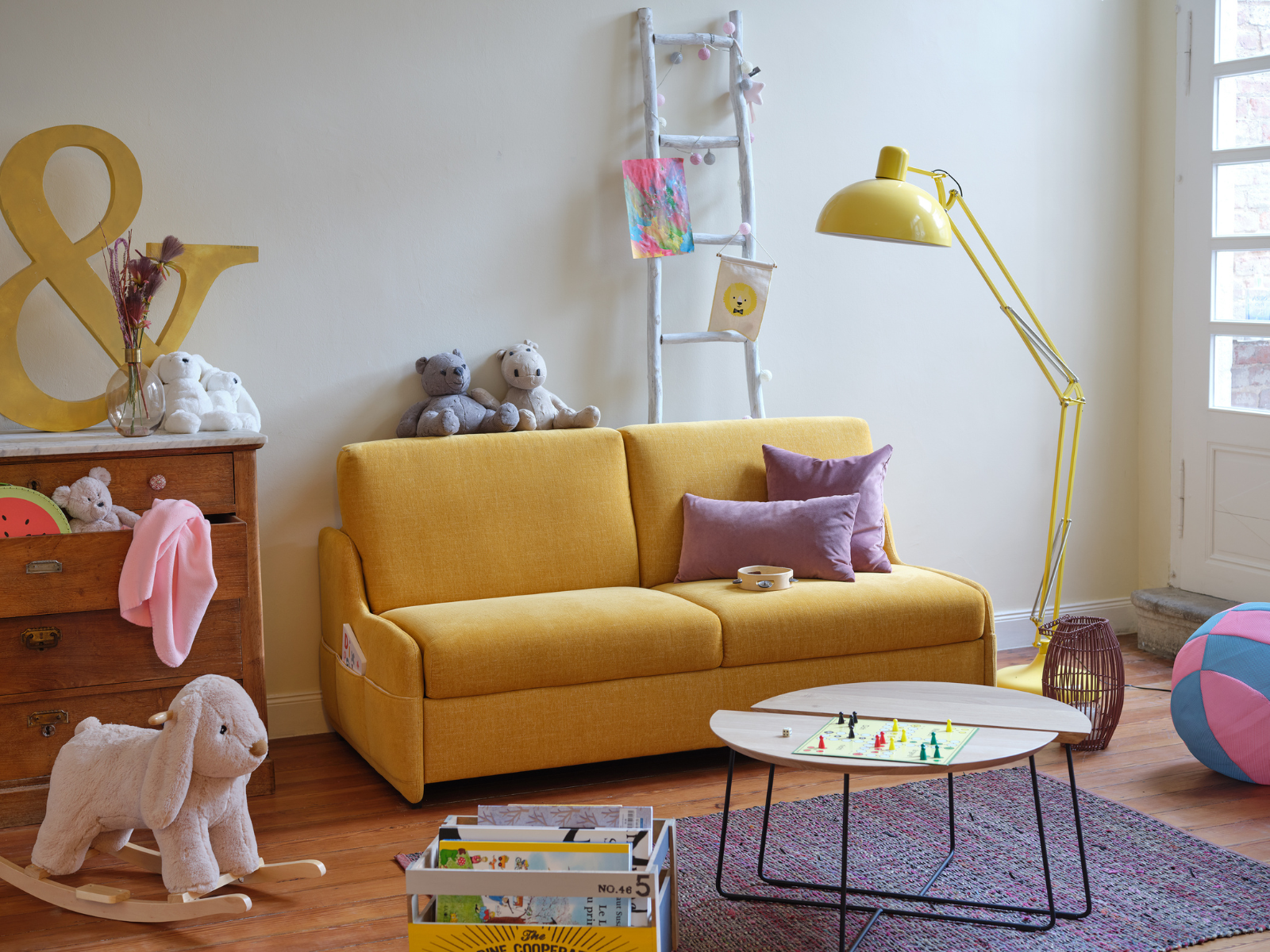 DORADO_5 Gelbes Schlafsofa