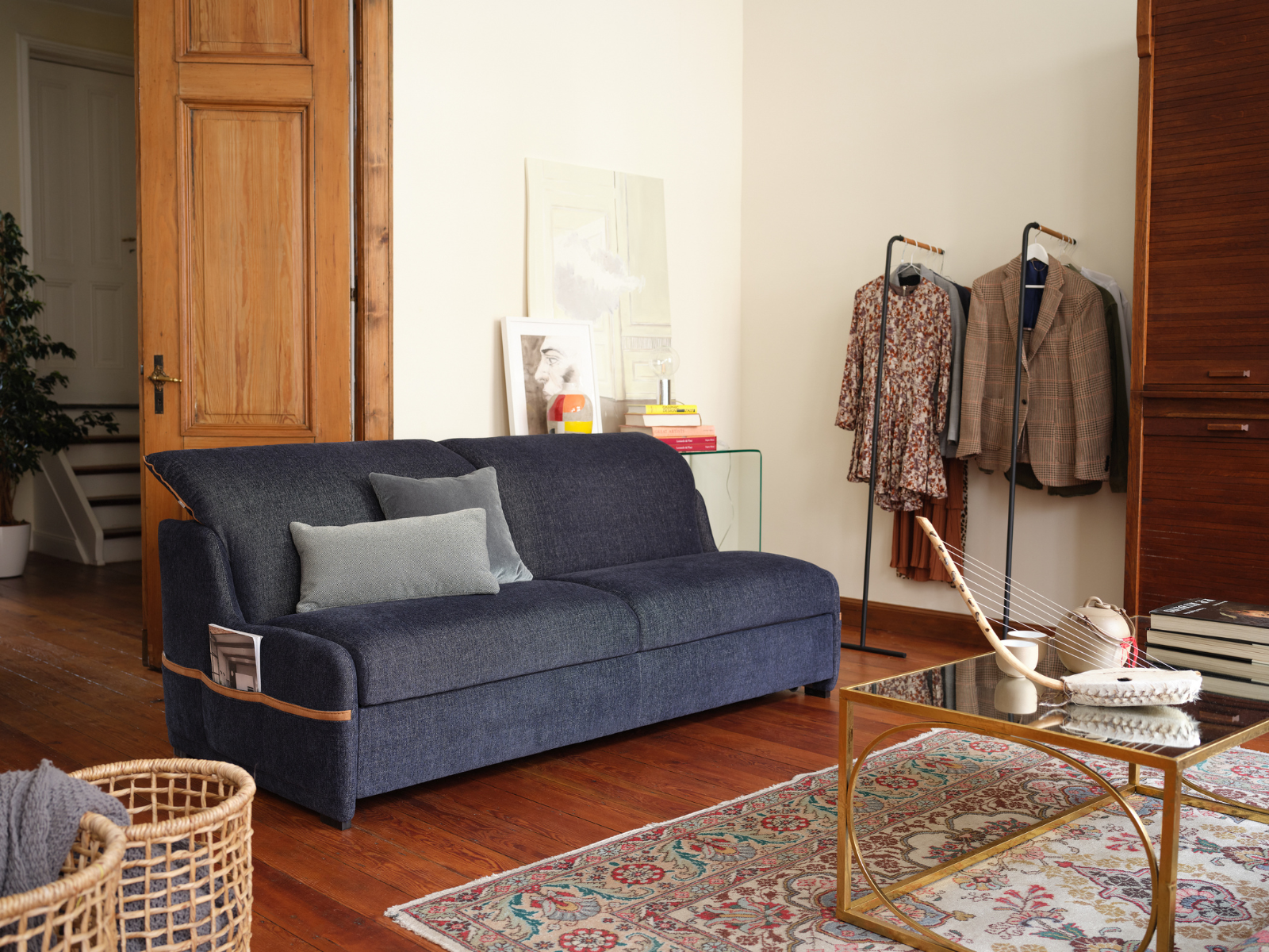 GALAXIO_2 Blaues Schlafsofa